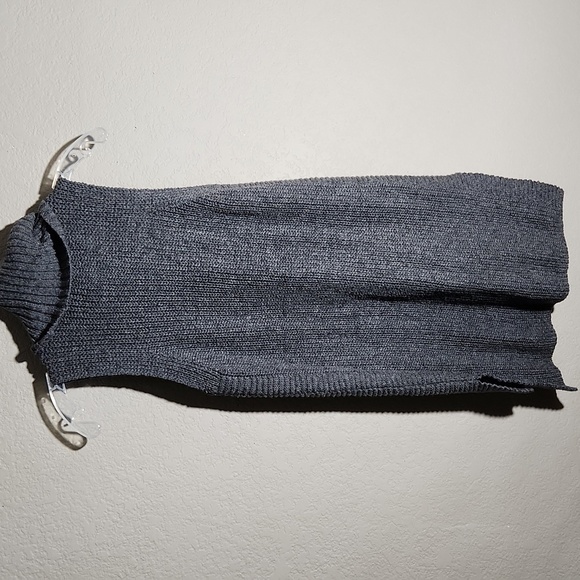 Merona womens top sweater high low tunic turtleneck Heather gray ish small - Picture 5 of 12